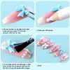 NACHLYNN 630 Pcs Bow Nail Charms White Pink Black Bowknot 3D Cute Nail Charms Flat Back Pearl White Flatback Pearl Beads for Nail DIY Art Crafts Resin Rhinestones Jewelry Decoration Accessories