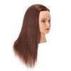 Hairlink 20-22'' Mannequin Head With Human Hair Styling Training Head Dolls for Cosmetology Manikin Maniquins Practice Head with Stand (6611LB0414H)