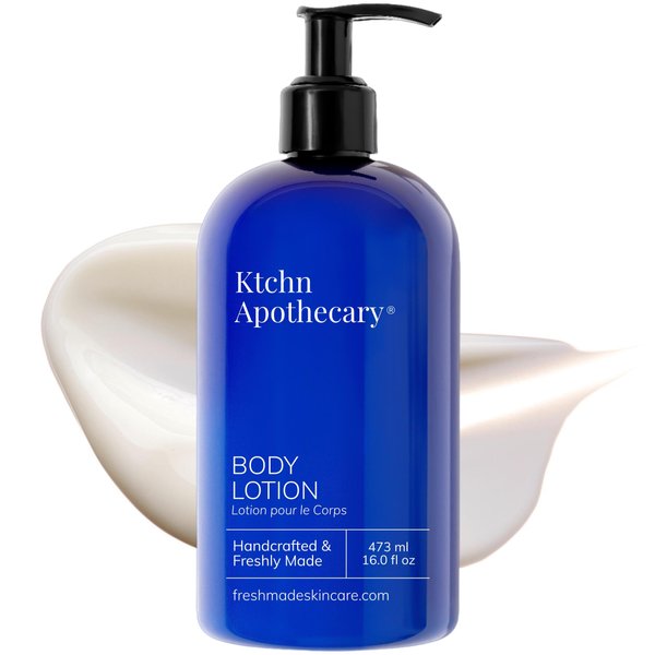 Ktchn Apothecary Natural Body Lotion | Deeply Hydrate & Restore Healthy Radiance | Light-Weight & Non-Greasy | Freshly Made with Natural & Clean Ingredients | All Skin Types | Women & Men | 16 fl oz