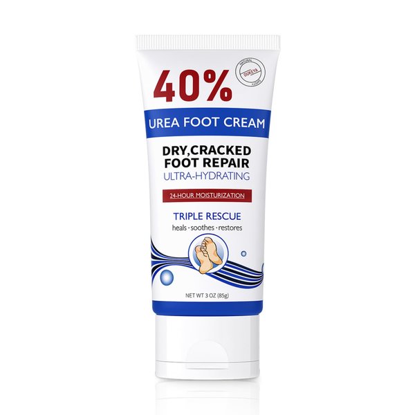 OUKEYA Urea Cream 40 Percent Tube 3 Oz,, Urea Foot & Hand Cream for Dry Cracked, 40 per Urea Lotion for Feet Maximum Strength