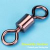Fishing Swivel, Rolling Barrel Stainless Steel Black Nickel Terminal Connectors, Kayak Accessories for Lure Kit Fly Leaders Catfish Tackle Bass Jigs (50 Pcs Test 135 Pound)
