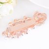 Womens Barrettes Women Girls Fashion Crystal Simulated Pearl Peacock Barrettes Hairpins Elegant Animal Hair Clips Gold-color