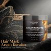 SOULSPA PURE Argan Oil Hair Mask with Keratin - Strengthen, Hydrate, and Repair Dry, Damaged Hair - Enriched with Biotin, Tea Tree Oil & Rosemary Oil - All Hair Types - for Men and Women- 8.45 fl oz