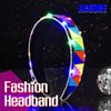 ACEDRE Colorful Light Up Rave Headbands Glow LED Mirror Hair Band Nightclub Party Costume Hair Accessories for Women