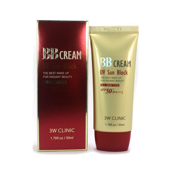 3W Clinic UV Sun Block BB Cream SPF50 PA+++Korea Cosmetics