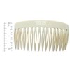 French Amie Classy 16 Teeth Solid Ivory Cream Handmade Celluloid Acetate Side Hair Comb