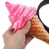 NOLITOY Ice Cream Headband Unisex Adult Food Vendor Ice Cream Cone Mini Hat on Headband Hair Hoops Mini Food Headpiece Parlor Costume Party Supplies for Women