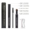 Eye-Brow Stamp Stencil Kit, Waterproof Brow Stamp Shaping Kit Eyebrow Definer, Eyebrow Filling Powder Stamp, Eye Brow Stamping Kit with 10 Eyebrow Stencils, 2 Eyebrow Brushes for Women (Light Brown)