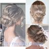 Yheakne Crystal Wedding Hair Clip Barrette Gold Rhinestone Hair Barrette Bling Bridal Headpieces Decorative Head Clip Headwear Crystal Hair Clip Bride Hair Accessories for Women and Girls (Champagne)