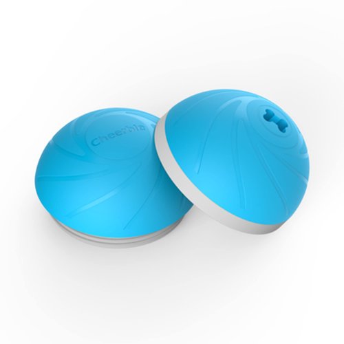 Cheerble Wicked Indoor Outdoor 3 Mode Self Propelling Interactive Dog Toy Ball for Boredom and Mental Stimulaiton, 3 inch Diameter, Blue