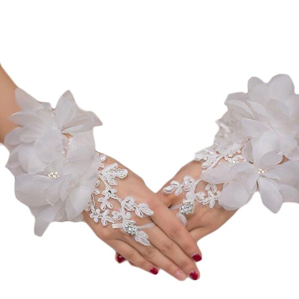 George Jimmy Bride Gloves Lace Embroidered Fingerless Party Dress Gloves