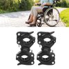 ZJchao Adjustable and Stable Cane Holder for Wheelchairs, Walkers, Scooters - Secure Storage and Easy Access to Walking Aids - 360 Degree Rotation (Pure Black)