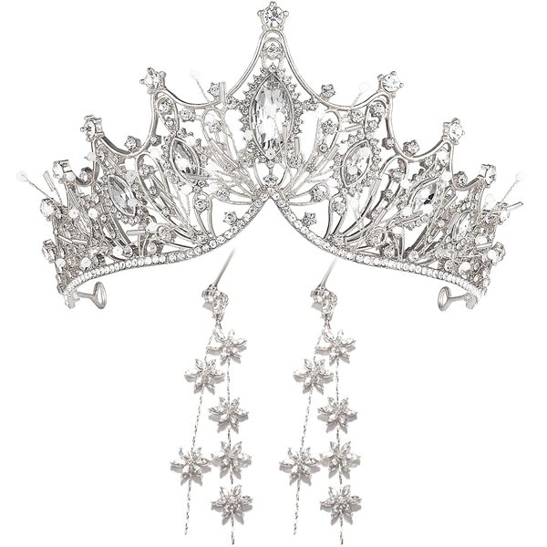 Wedding Crown for Bride Rhinestone Princess tiara for Women Prom Queen Crown Pageant-Bridal Wedding Crown