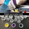 Tattoo Ink Cap, Urknall 300pcs Tattoo Ink Cups Pigment Caps Disposable Ink Caps for Tattooing Plastic Tattoo Cups Caps Mixed for Tattoo Supplies