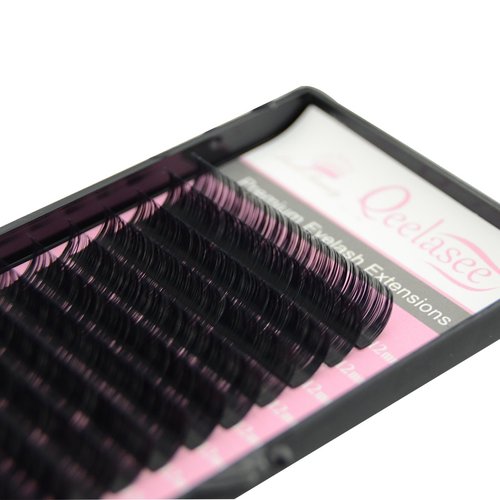 Qeelasee Eyelash Extension 0.05 D 8-15 mm Mixed Tray Faux Mink Silk Lashes 3D Volume Individual Lashes Extension Salon Used