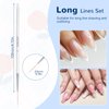 Qianyu 5 Pcs Nail Art Brushes Sets Gel Polish Fine Liner Brushes Nail Design Pens 6/9/12/18/23mm Acrylic Handle Detail Drawing Tool for Home Salon Manicure DIY Women Nail Art Tech Supplies