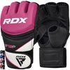 RDX MMA Gloves Grappling Sparring, Maya Hide Leather, Boxing Gloves Men Women Muay Thai Martial Arts Training, Half Finger Adjustable Mitts Wrist Support Kickboxing Cage Fighting Punching Bag Workout