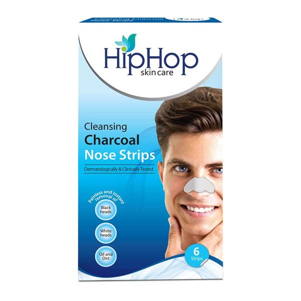 HipHop Skincare Charcoal Nose Strips Men Blackhead Remover (6 Strips)