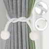 8 Pack Magnetic Curtain Tie Backs with Pearls,Modern Curtain Holdbacks Strap,Decoration for Kindergarten,Outside and Inside Drapes