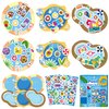 CY2SIDE Summer Pool Stickers Scene - Make A Pool Sticker Scene Art Craft with Swimming Ring for Kids Make Your Own Summer Pool Sticker Scene Art Craft DIY Summer Party Games Classroom Fun Activities
