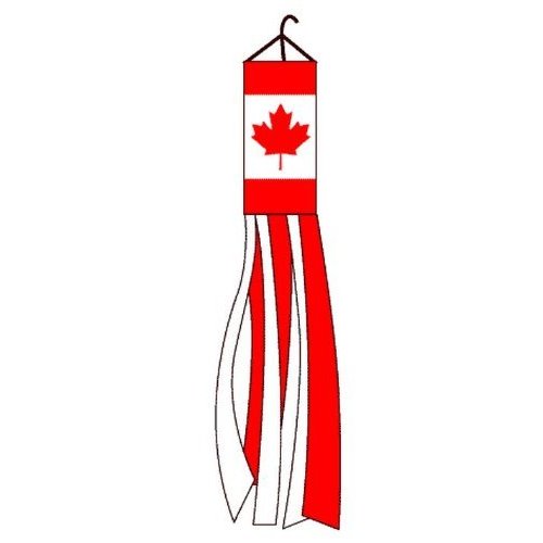 Home and Holiday Flags Canada Windsock Canadian Polyester 60 Inch Outdoor Garden Wind Sock Decoration