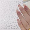8Sheets Gold Star Heart Moon Nail Stickers,3D Silver Stars Hearts Nail Art Stickers Rose Gold Laser Silver Metallic Hollow Heart Moon Star Nail Decals for Women Nail Decor Nail Design Nail Accessories
