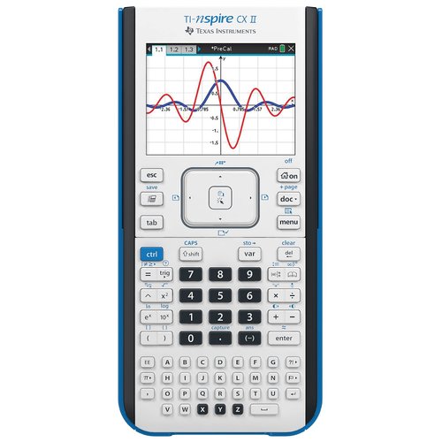 Texas Instruments TI-Nspire CX II Color Graphing Calculator with Student Software (PC/Mac) White 3.54 x 7.48