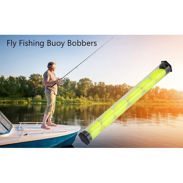 Tbest Fly Fishing Indicator Flies,Fly Fishing Strike Indicator,Fly Fishing Float Strike Indicator Fishing Bobbers,6pcs Float Foam Fly Fishing Buoy Bobbers Strike Indicator Fishing Tackle(Yellow)