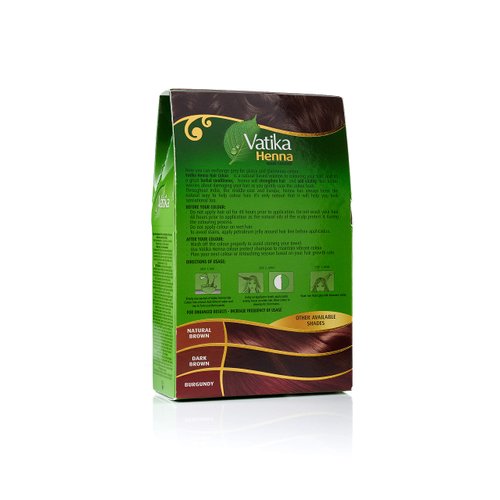 Dabur Vatika Henna Hair Color - Henna Hair Dye, With Beautiful Overtone Conditioner, Zero Ammonia For Natural Strong and Shiny Hair, 100% Grey Coverage, 18 Sachets X 10g (Rich Black, Pack of 3)