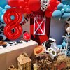 40 Inch 8 Red Number Balloons Mylar Foil Helium Digital Balloons Baby Shower 8th Birthday Party Decor Supplies