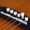 Donner Acoustic Guitar Bridge Pins, 6PCS White Bone Bridge Pins Inlaid 3mm Abalone Dot with Guitar Pins Puller and Sandpaper