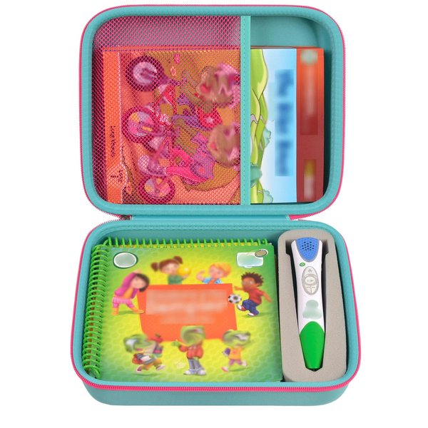GWCASE Case Compatible with Leapfrog for LeapStart Go System and for Leapfrog for LeapStart 3D/ for Pre-Kindergarten Activity Book of Level 1 2 6. Storage Carrying Holder Fits for USB Cable-Green