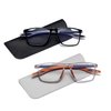 JOON-joon Reading Glasses Men 2 Pairs Sports Style Comfortable and Flexible Blue Light Blocking Readers for Men+1.5