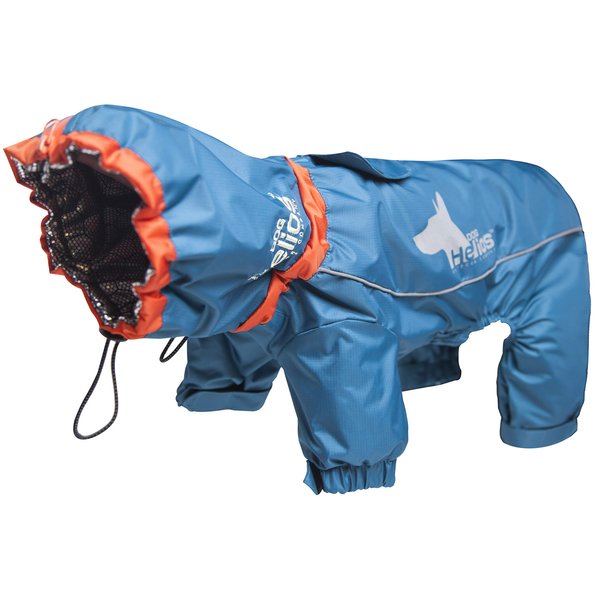 DOGHELIOS 'Weather-King' Windproof Waterproof and Insulated Adjustable Full Bodied Pet Dog Jacket Coat w/ Heat Retention Technology, X-Small, Blue