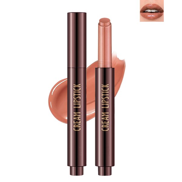 Jelly Lipstick Lip Stain, Tinted Lip Balm Nude Click Lip Gloss Pen, Lightweight Melting Solid Lip Gloss, Waterproof Long Lasting Moisturizing Lip Tint,High-Shine Vivid Color Glossy Lip Glaze Makeup-01