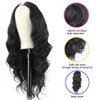 FBKDFCZS Body Wave V Part Wig Glueless Synthetic Long Wavy Wigs Upgrade U Part Wigs For Black Women Clip in Thin Part V Shape Wig Hair Extensions 24inch