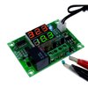 HiLetgo 2pcs W1219 Thermostat Temperature Controller DC 12V Dual LED Digital Display Thermostat Temperature Controller Voltage Regulator Control Switch Time Delay Relay with NTC 10K Temperature Sensor