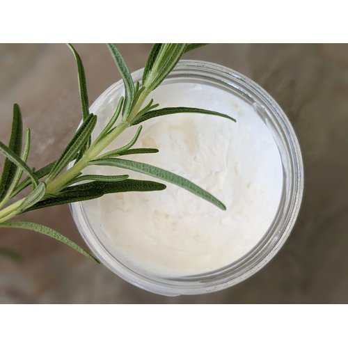 Legend's Creek Farm, Goat Milk Body Butter - Hydrating Natural Body Moisturizer with Organic Shea Butter & Grape Seed Oil - 8 Oz Purifying & Toning Whipped Body Butter (Rosemary & Lavender)