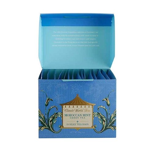 Fortnum & Mason British Tea, Moroccan Mint Green Tea15 Silky Tea Bags (1 Pack)