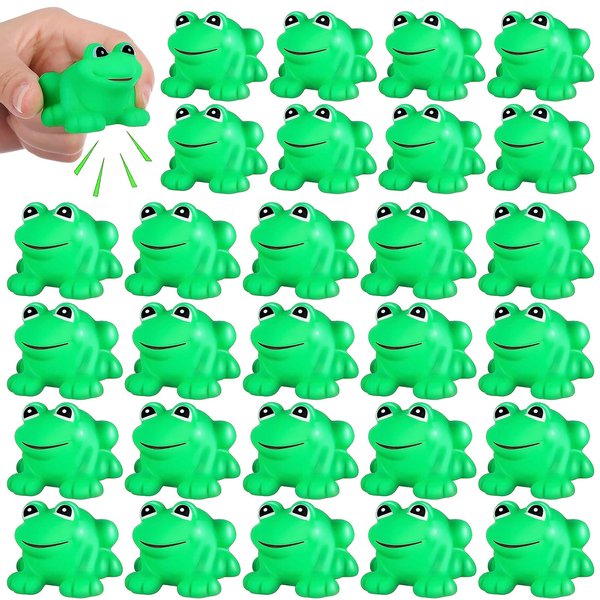 kymqlyw 30 Pcs Rubber Frog Squeak and Floating Bulk Frog Rubber Bath Toy Mini Frog Toys Frog Bathtub Toys Float for Summer Pool Baby Shower Halloween Christmas Party Birthday Decoration