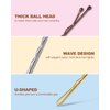 MORGLES Bobby Pins, 240pcs Wave Hair Pins for Styling, 2 Inch Bobby Pins Bulk with A Storage Box, Decorative Hair Pins for Buns(Brown Black Blonde Silver)