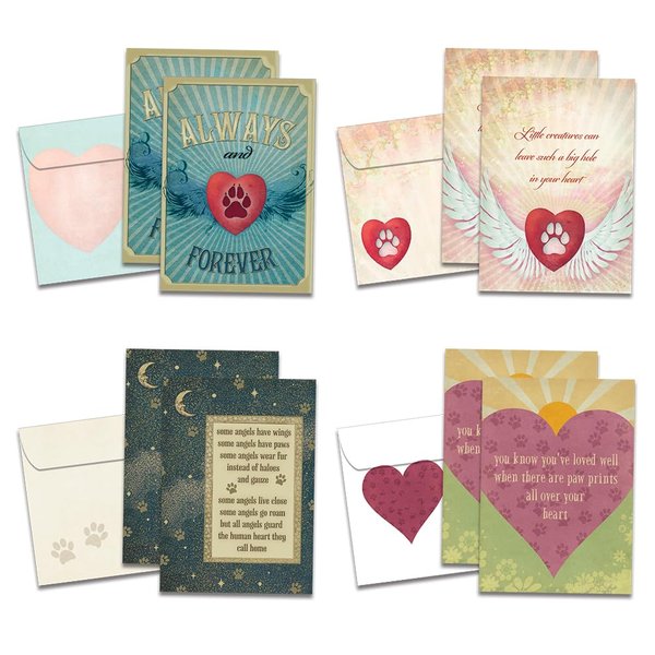 Tree-Free Greetings Forever Friends Pet Sympathy Card Assortment, 5 x 7 Inches, 8 Cards and Envelopes per Set (GA31528)