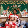 KJQJLY Merry Christmas Banner Christmas Banner Green Christmas Banner Party Decorations Supplies, Xmas Holiday Happy New Year Sign Poster Background Decor 72X44 Inch