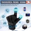 OZERO Winter Gloves Men: Touch Screen Waterproof Cold Weather Glove with Non-Slip Silicone Gel - Warm Windproof for Driving Cycling Running Texting - All-Black (Medium)