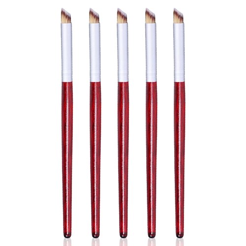 DANNEASY 5Pcs Ombre Nail Brush Wooden Nail Ombre Brush Acrylic Nail Art Brushes Nail Pens Nail Gradient Brush Nail Design Brushes Nail Art Tools