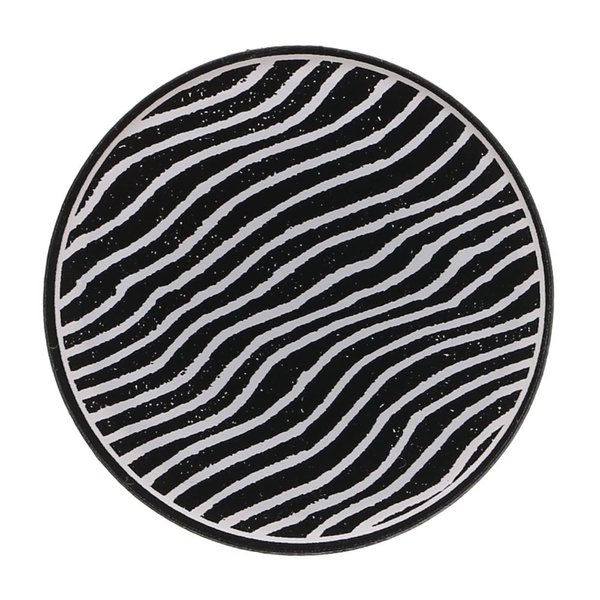 ONLYOU GRIPTOK Phone Grip Korean Griptock Circle Zebra Pattern Simple Monotone Stylish Cute Phone Stand Drop Prevention Just Stick On Custom Women's Men's (Black White)