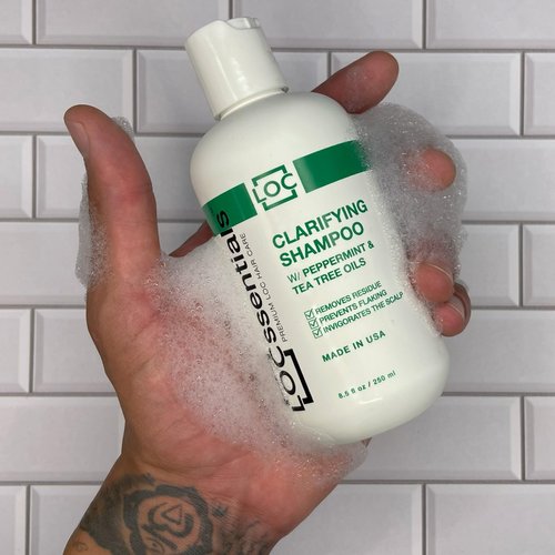 LOCssentials Clarifying Shampoo for Dreadlocks - Professional Dreadlock Shampoo for Locs, Interlocks, Microlocs, Twists - Premium Braid Shampoo with Peppermint, Tea Tree Oils - Vegan and Paraben-Free