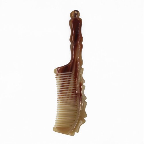 Horn Comb Bamboo Shape Handle, PROTORIGEN Handmade White Yak Horn Comb anti-static, fine tooth comb, hair and scalp health comb.