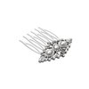Rosemarie Collections Women's Headpiece Faux Pearl and Glass Crystal Hair Comb (Silver)