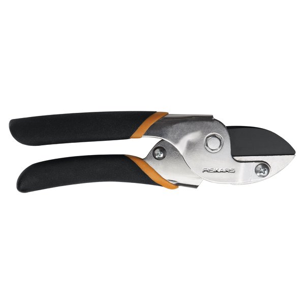 Fiskars Power-Lever Anvil Pruner - Best for Dry, Dead Stems and Small Branches - Rust-Resistant & Low-Friction Blade Coating- All-Steel with Non-Slip Grip - Yard & Garden Tool